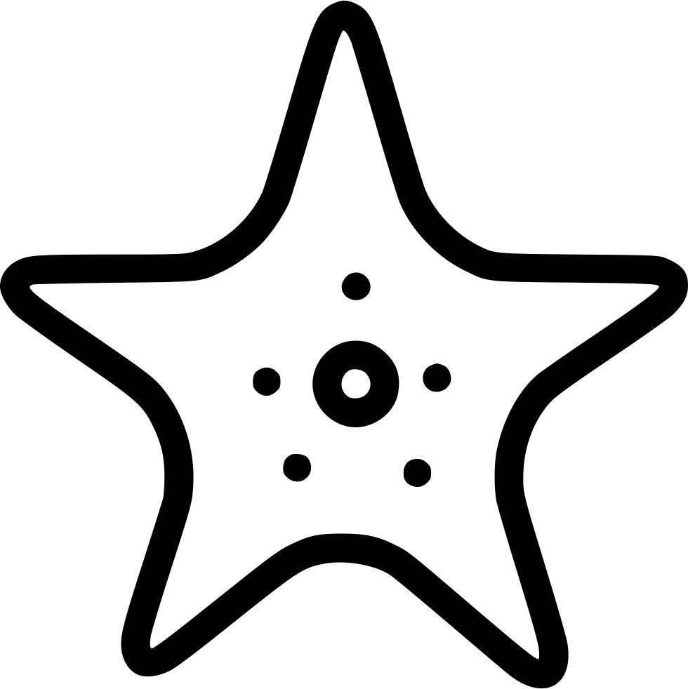 Png File - Star Fish Icon (980x982), Png Download