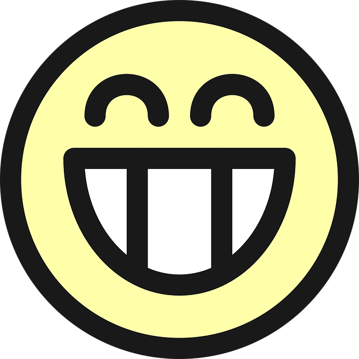 Smiley Face Icon Transparent Free Icons - Grinning Face Badges Button (720x720), Png Download