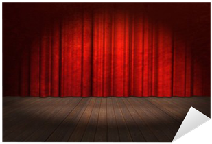 Illustration Of An Old Stage With Curtain And Spotlight - Stage (400x400), Png Download