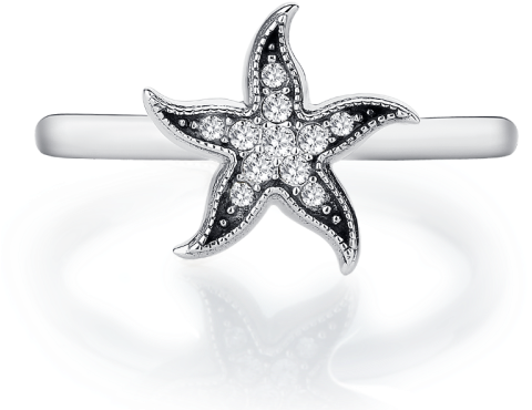 Pandora Charms By Pandora Only Lovely Starfish Rings (500x500), Png Download