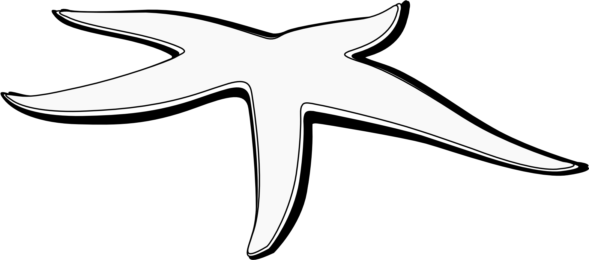 Starfish Black And White Clipart - Clip Art (1979x917), Png Download