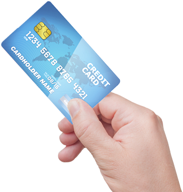 Transaction Processing How You Want It - Hand Credit Card Png (358x374), Png Download