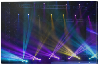 Vector Stage Spotlight With Laser Rays Canvas Print - Canvas (400x400), Png Download
