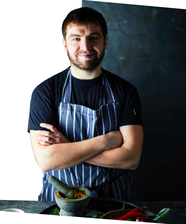 Eat Grub's Chef - Sebby Holmes (600x720), Png Download