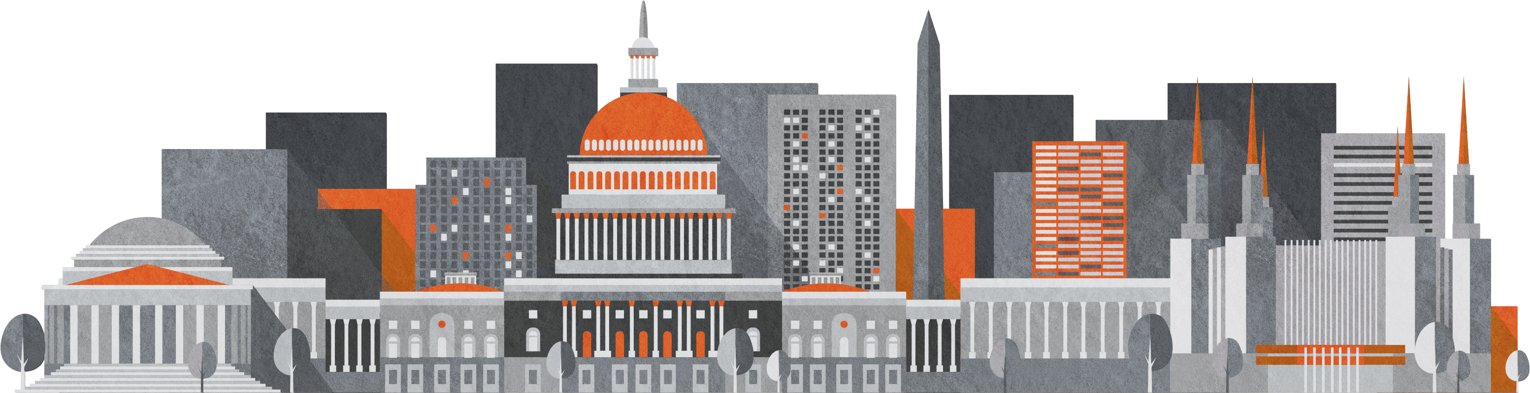 Hire Strategy Dc Skyline Full Color Texture - Transparent Dc Skyline (3123x798), Png Download