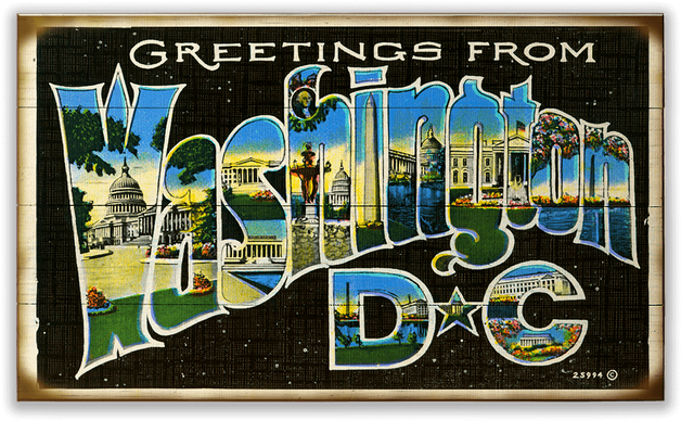 Art Print: Greetings From Washington, Dc, 24x18in. (730x730), Png Download