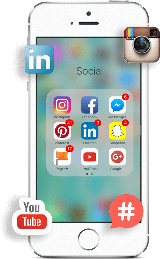 Social Is No Longer An Optional Extra - Social Media Phone Png (652x872), Png Download