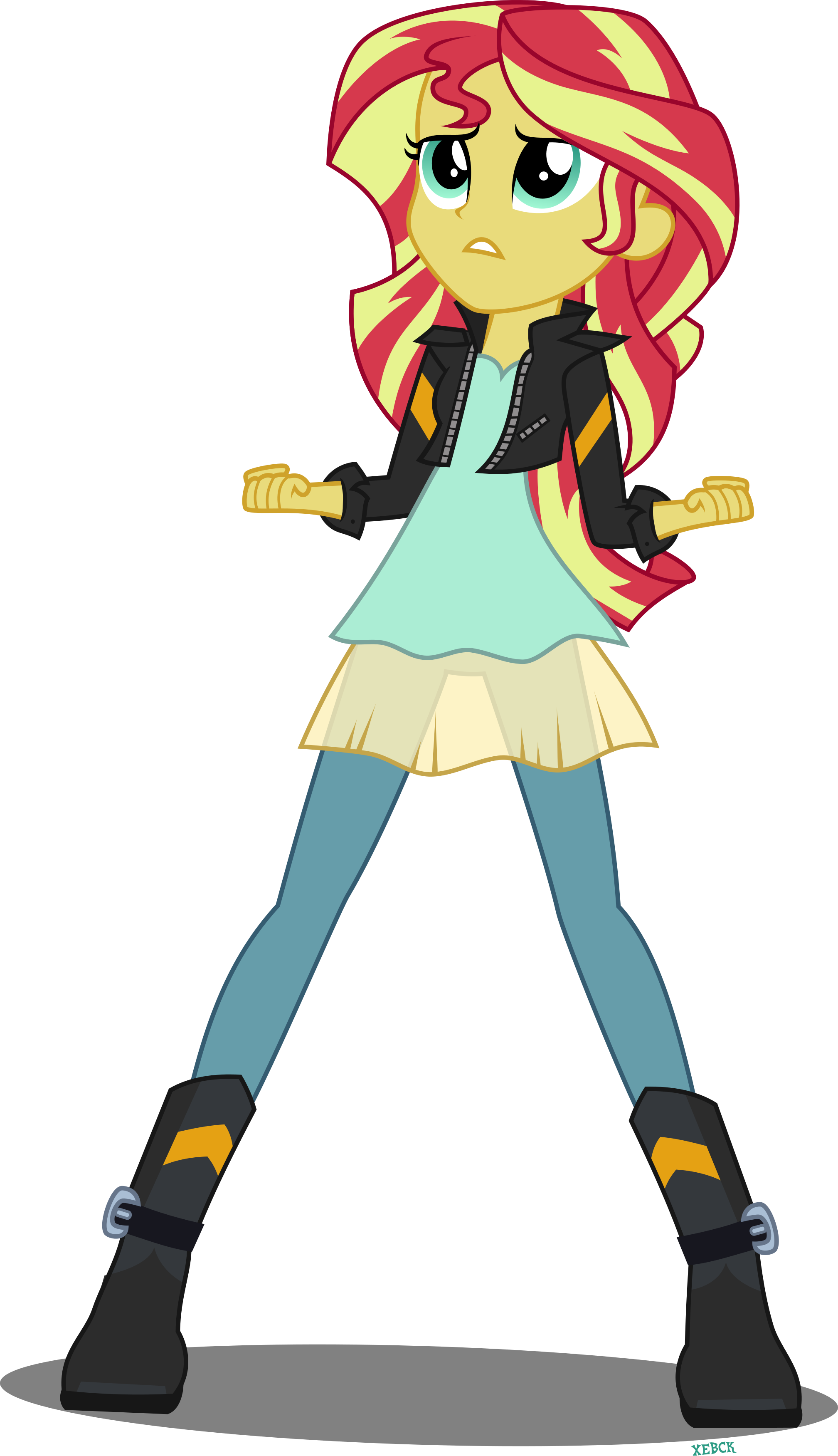 View Sunset Shimmer By Xebck-d8o9f3s , (2016x3500), Png Download