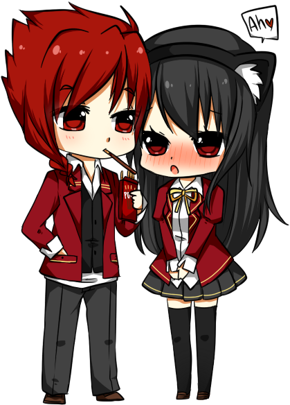 Holding Hands Chibi Love Anime Png Holding Hands Png - Chibi Boy And Girl Holding Hands (448x600), Png Download