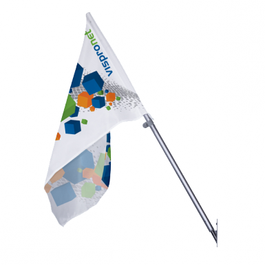 Plastic Clip Tightens On Pole To Create Tension - Vispronet Stretch Table Throw Full Print W/ Foldable (385x385), Png Download