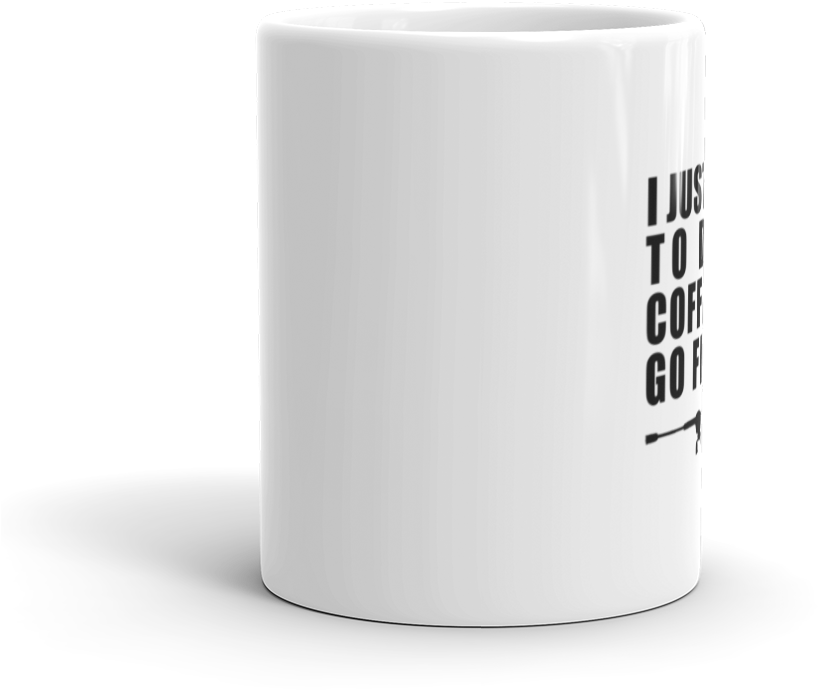 Drink Coffee Go Fishing Mug 11oz Front View - Mock Up Mug Front (1000x1000), Png Download