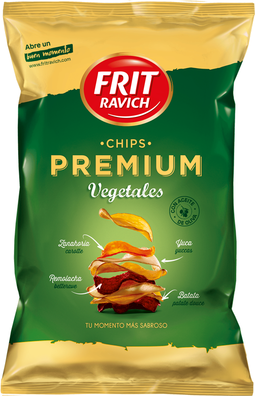 Bolsa De Patatas Chips Premium Vegetales Frit Ravich - Patatas Frit Ravich Premium (519x810), Png Download