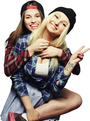 Live In Accommodation As Approved By The College - Two Girl Png (300x500), Png Download