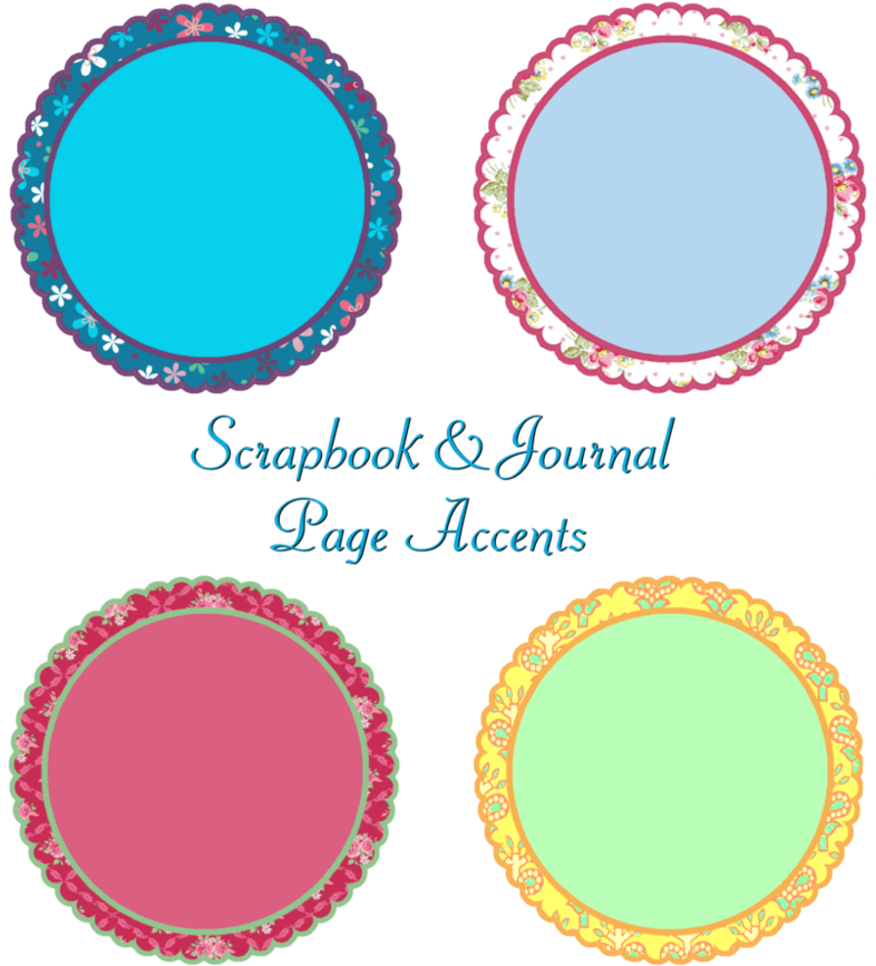Scrapbook Journal Scalloped Accents By Victorian Lady - Scrapbooking (877x910), Png Download