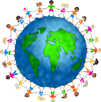 Accents Magazine - World As Global Village (346x350), Png Download
