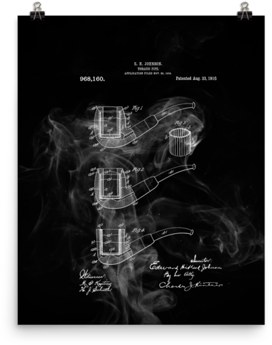 Tobacco Pipe Print - Poster (600x600), Png Download