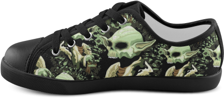 Yoda Jedi Master Skull Canvas Kid's Shoes - Canvas (500x500), Png Download