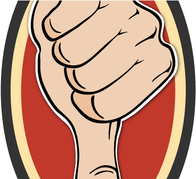 Red Thumb Down - Tire (457x350), Png Download