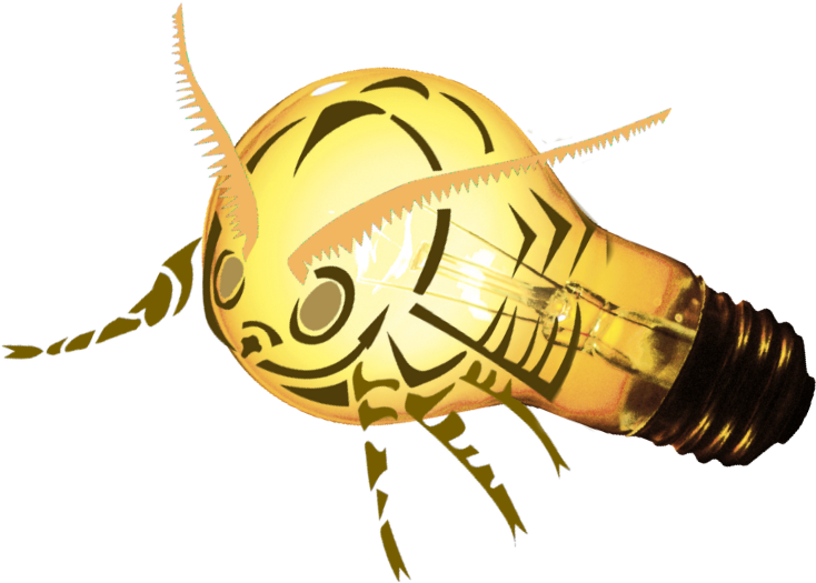 Lightbulb Bug Bee Lightningbug Yellow - Light Bulb Animation (1024x1024), Png Download