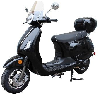 $1,399 - Dongfang 150cc Gas Moped Scooter Motorcycle Adult Black (403x323), Png Download