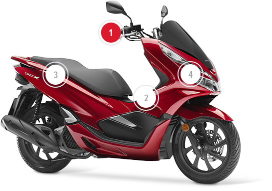 Detail Image - Pcx 125 2018 (560x419), Png Download