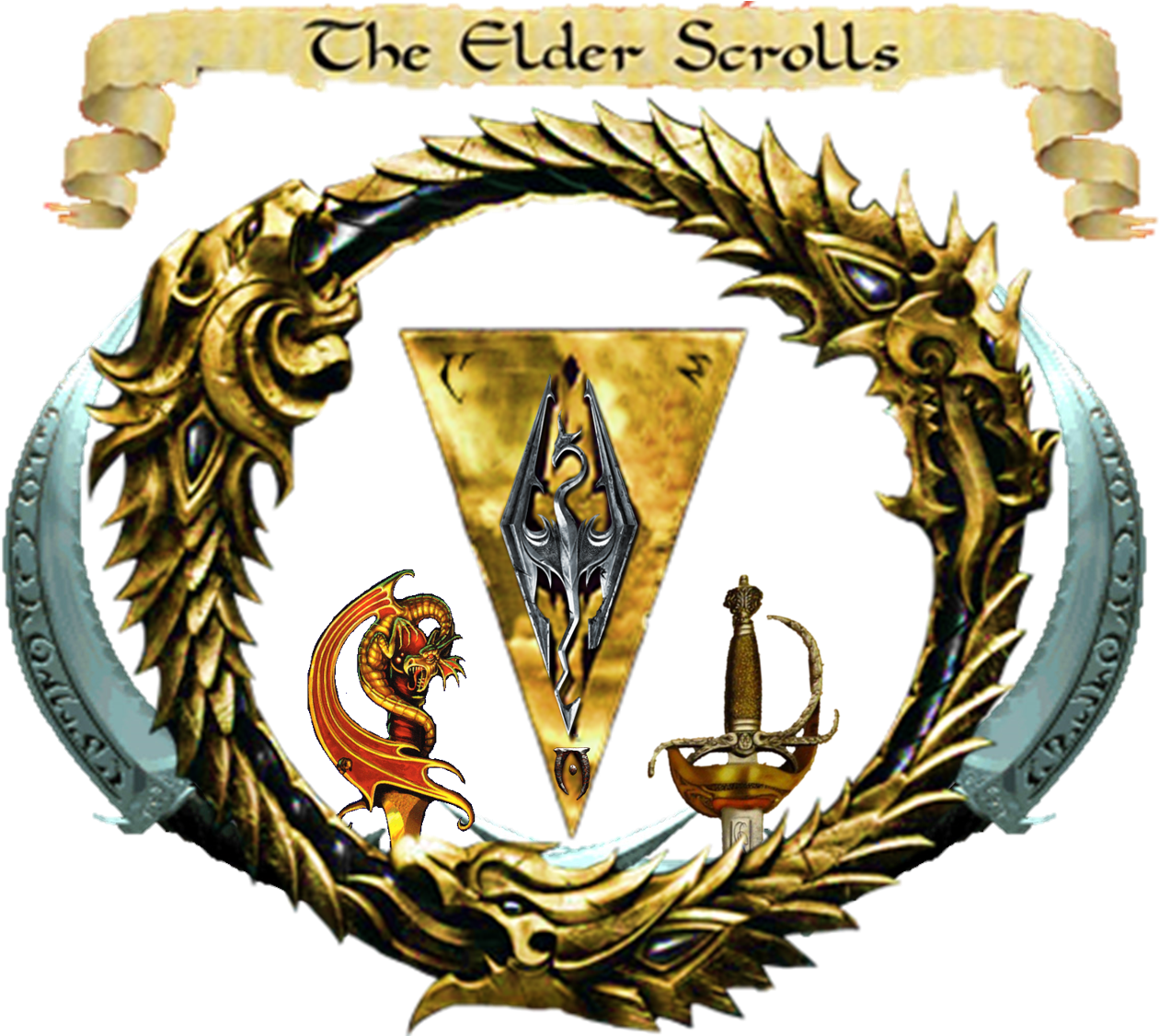 The Ultimate Elder Scrolls Logo - Elder Scrolls Bethesda Skyrim Necklace (1540x1125), Png Download