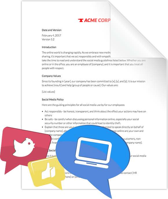 Sample Social Media Policies - Social Media (581x688), Png Download