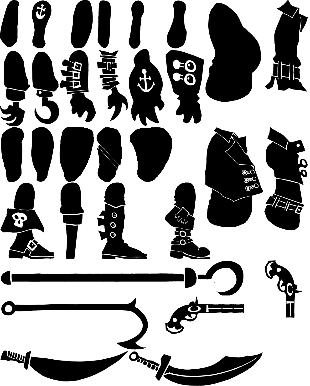 20 Jul 2010 - Pirate Body Black Png (1300x1621), Png Download