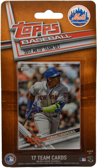 Topps New York Mets 2017 Baseball Cards 17-card Team - New York Mets 2016/17 Team Set Baseball Trading Cards (600x600), Png Download
