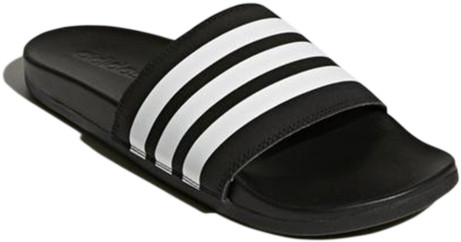 Adidas Men's Adilette Cloudfoam Plus Stripes Slides - Shoe (1000x1250), Png Download