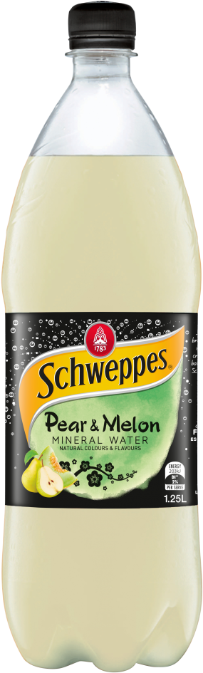Schweppes Pear & Melon Mineral Water - Schweppes Flavoured Mineral Water (320x977), Png Download