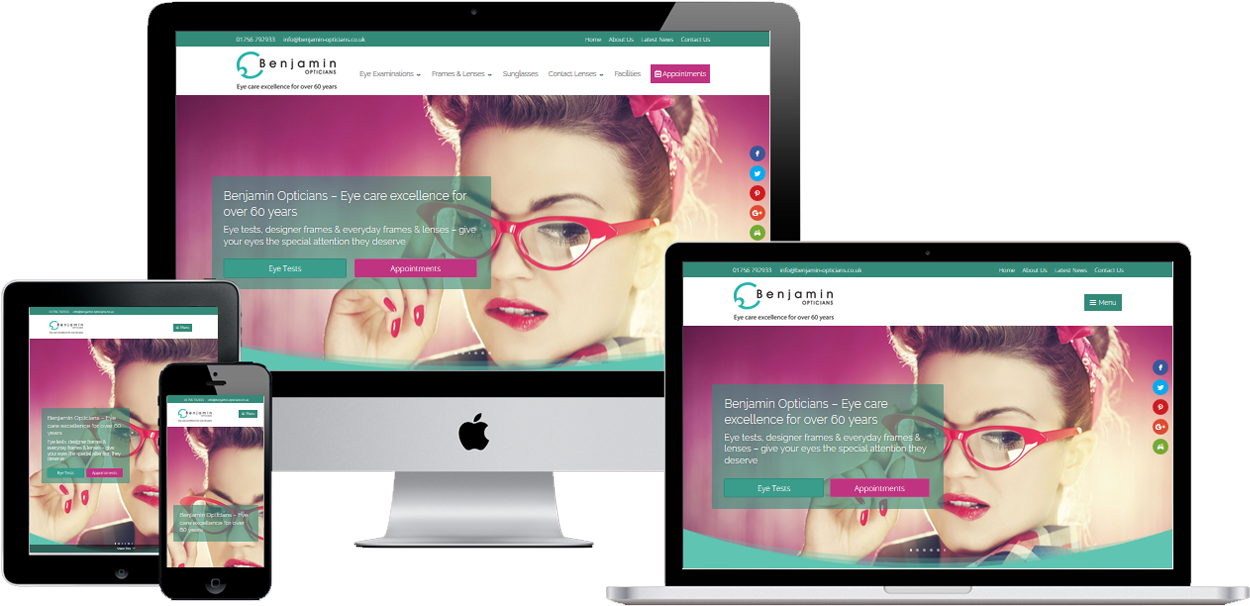 Web Design For Skipton Opticians - Web Design (1319x624), Png Download