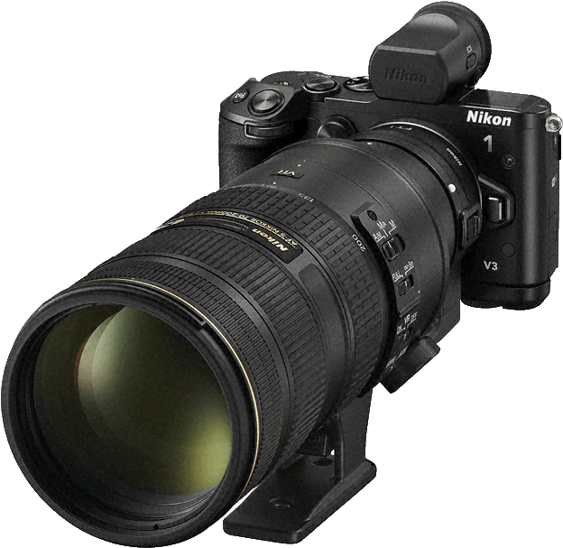Explore The Full Range Of Fine Nikkor Lenses - Nikon Nikon 1 V3 Premium Kit (700x669), Png Download