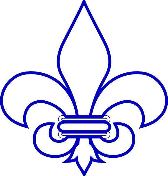 Large Fleur De Lis Clipart 6 By Lisa - Flor De Lis Png (570x598), Png Download