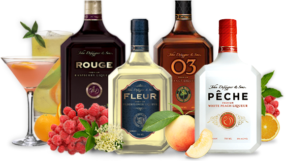 A Flavorful Rainbow Of Premium Cocktails - Beam Suntory Dekuyper Liqueur Rouge Premium Raspberry (586x316), Png Download