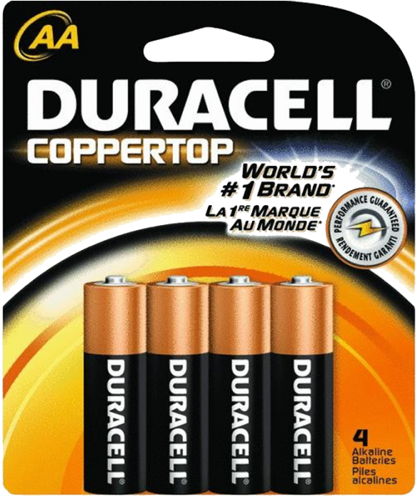 Duracell Aa Alkaline Battery - Duracell Aa Coppertop Alkaline Battery (700x700), Png Download