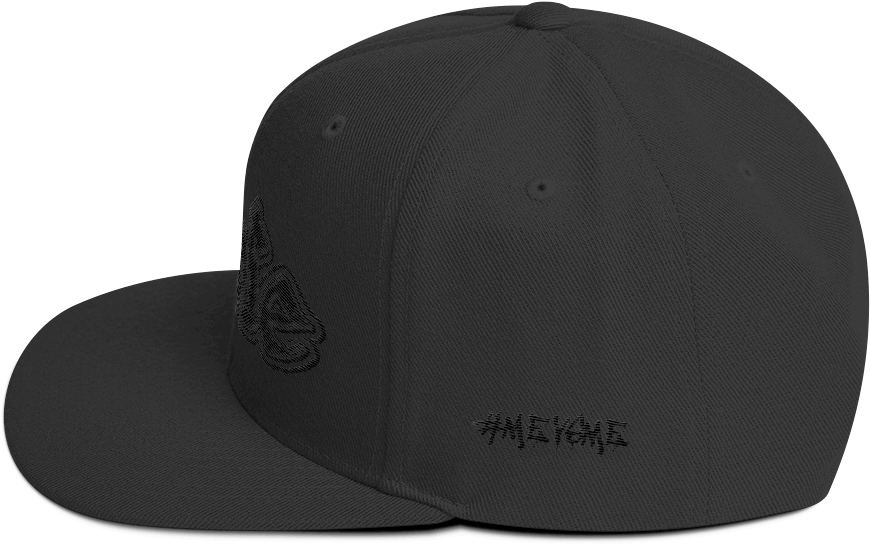 Creole Alpha Snapback - Black Snapback Side (1000x1000), Png Download