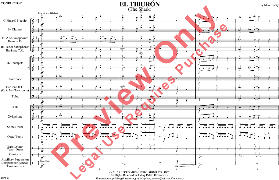 El Tiburon Thumbnail El Tiburon Thumbnail El Tiburon - Uptown Funk Big Band Score (1056x816), Png Download