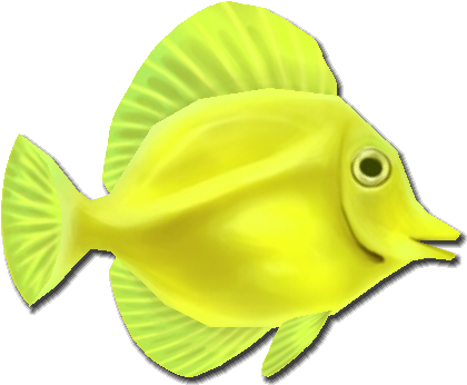 Fish 15 - Yellow Tang (446x420), Png Download