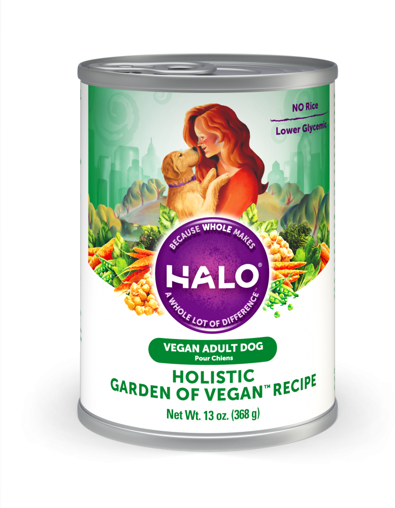 Halo Holistic Garden Of Vegan Recipe Canned Dog Food - Wet Vegetarian Dog Food (821x1000), Png Download