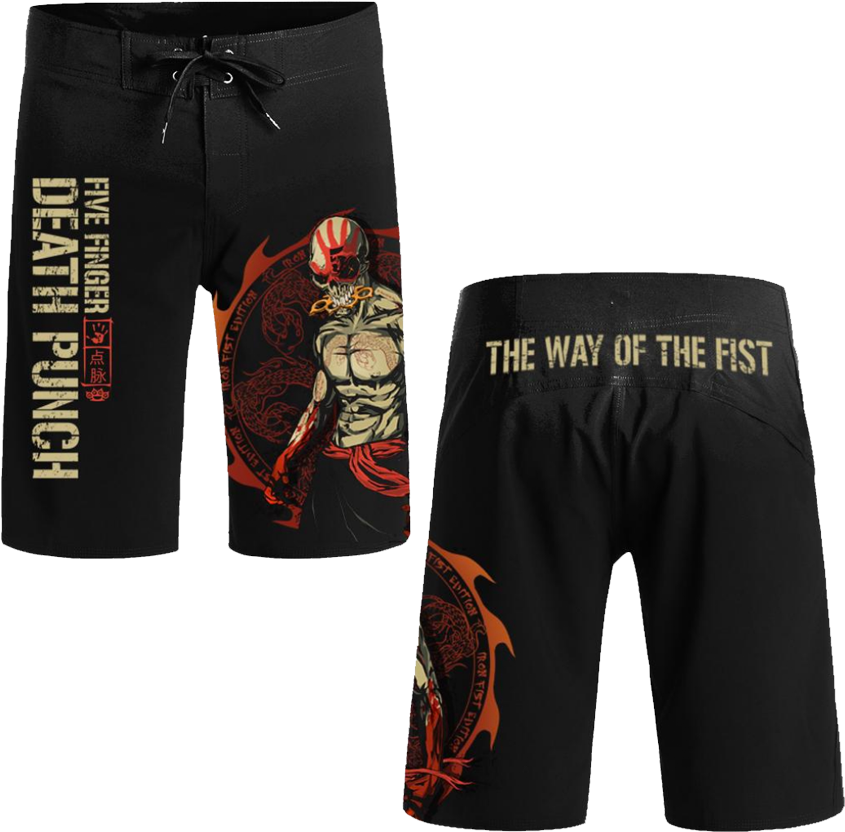 The Way Of The Fist Board Shorts - Five Finger Death Punch Shorts (1000x1000), Png Download