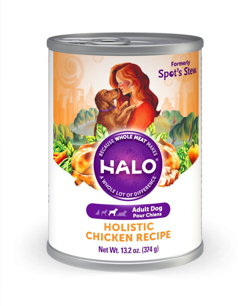 Halo Holistic Adult Chicken Recipe Canned Dog Food - Halo Holistic Wet Dog Food Turkey And Salmon 13.2 Oz (821x1000), Png Download