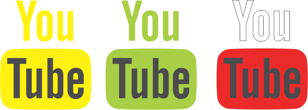 As Duas Primeiras Será Usada Para O Guif Animado, E - Youtube Logo Black (613x220), Png Download