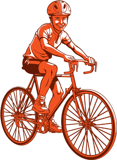 Kid Riding On A Road Bike - Bicycle (600x600), Png Download