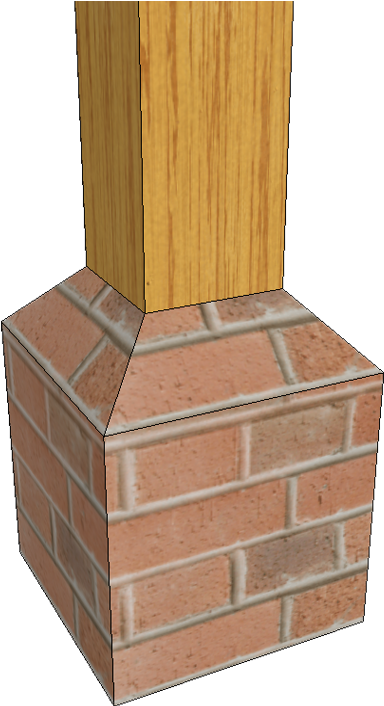 Brick Pier For Standard Post (403x732), Png Download