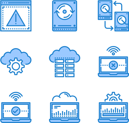 Network And Database (600x564), Png Download