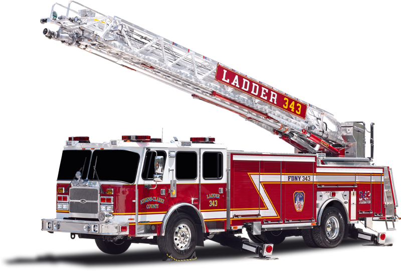 Manueverable And Capable - Fire Truck Aerial Ladder (815x838), Png Download