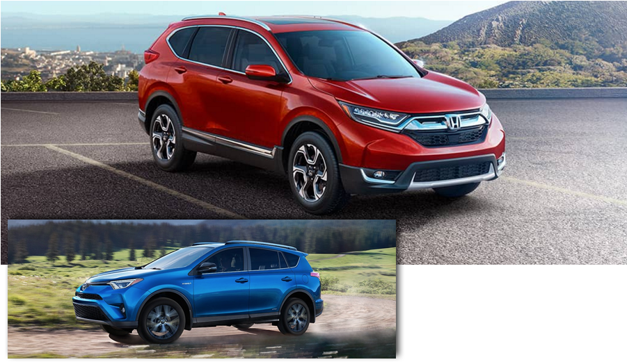 2017 Toyota Rav4 - 2018 Red Crv (900x530), Png Download