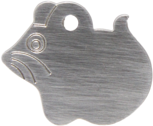 Stainless Steel Mouse Pet Tag - Black Cat (1024x1024), Png Download