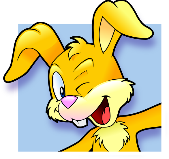 Playful Bunny Avatar (600x551), Png Download